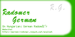radomer german business card